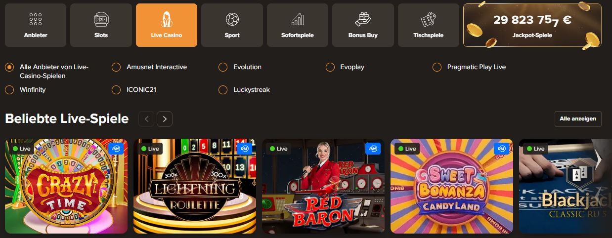 Beliebte Live-Spiele mit echten Dealern bei Sol Casino starten