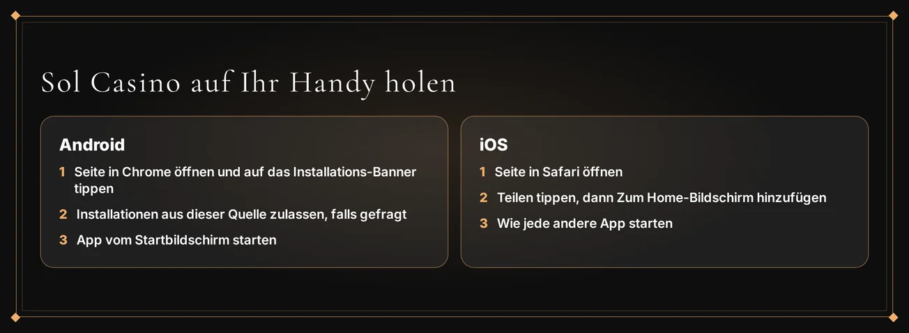 Mobile App einrichten.